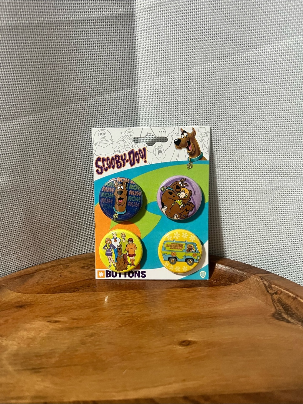 Scooby-Doo Animated TV Series Images Round Button Set of 4 New